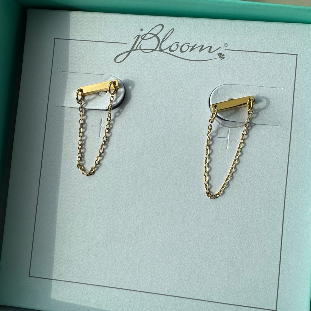 jBloom Gold Chain Earrings